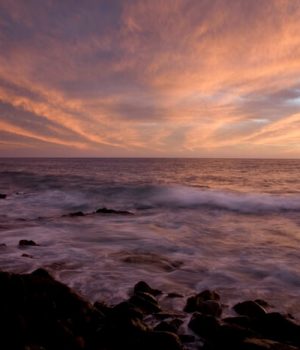 32 rocky beach sunset